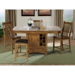 Laurelhurst Wine Storage Gather Height Table - Rustic Oak
