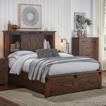 Sun Valley Queen Storage Headboard w/Storage Footboard
