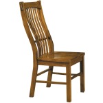 Laurelhurst Rustic Oak Slatback Side Chair