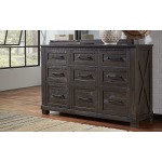 Sun Valley 9 Drawer Dresser - Charcoal