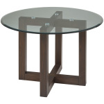 48″ ROUND GLASS TABLE