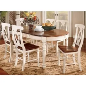 British Isles Oval Leg Table - Merlot/Buttermilk