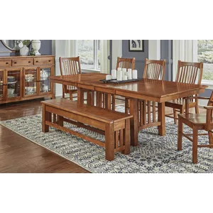 Laurelhurst Mission 6 PC Trestle Dining Set