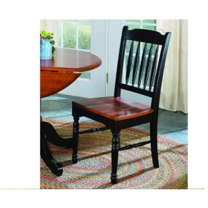British Isles Slatback Side Chair - Oak/Black