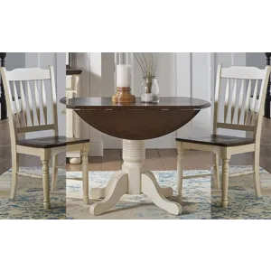 British Isles 42 Dropleaf Table &amp; 2 Chairs