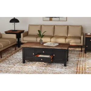 Stormy Ridge Occasional Coffee Table W/ Casters