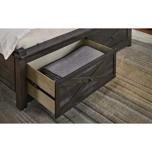 Cal-King Storage Headboard W/ Storage Footboard
