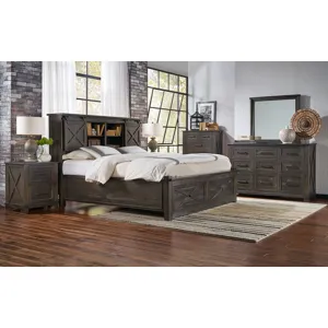 Cal-King Storage Headboard W/ Storage Footboard