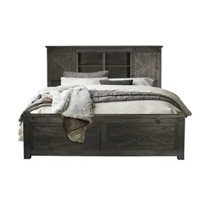 Cal-King Storage Headboard W/ Storage Footboard