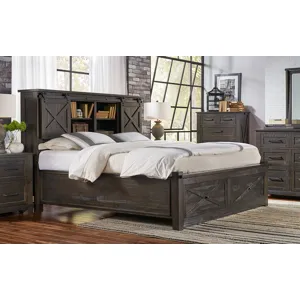 Cal-King Storage Headboard W/ Storage Footboard