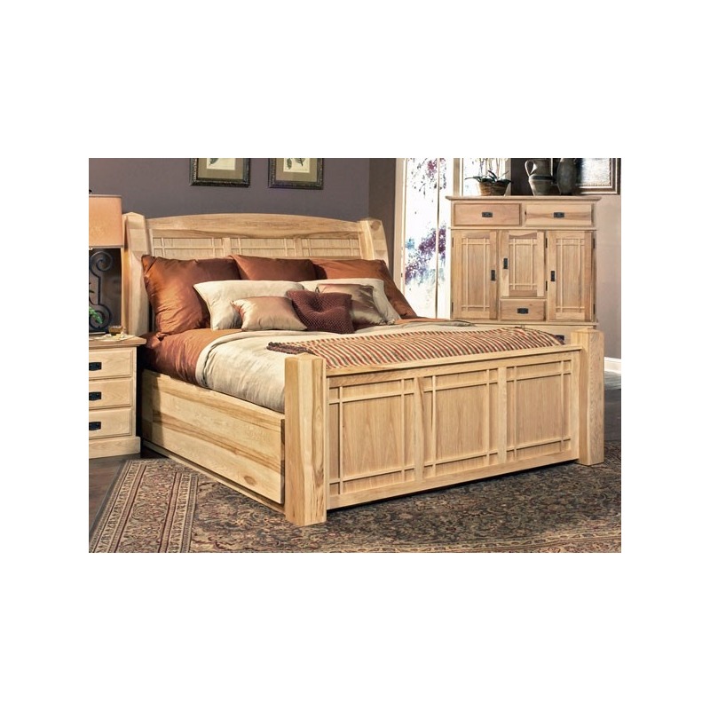 Amish Highlands Queen Arch Panel Bed with Storage
