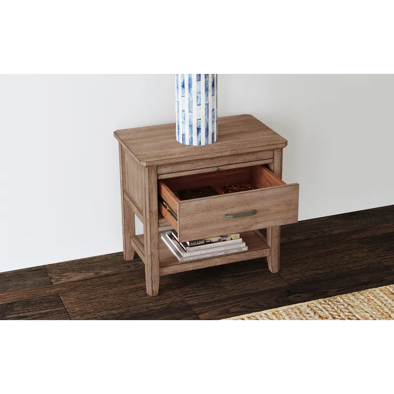 Geo Heights Nightstand - Soft Close Side
