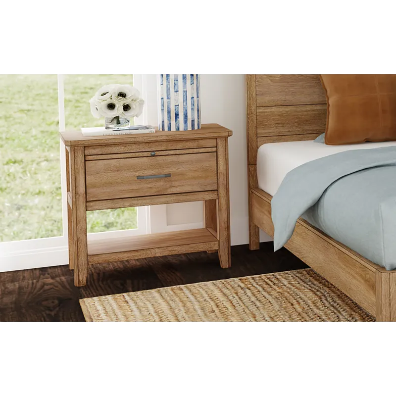 Geo Heights Nightstand - Soft Close Side