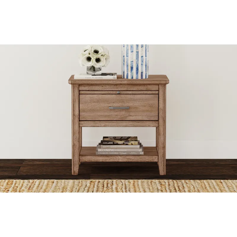 Geo Heights Nightstand - Soft Close Side