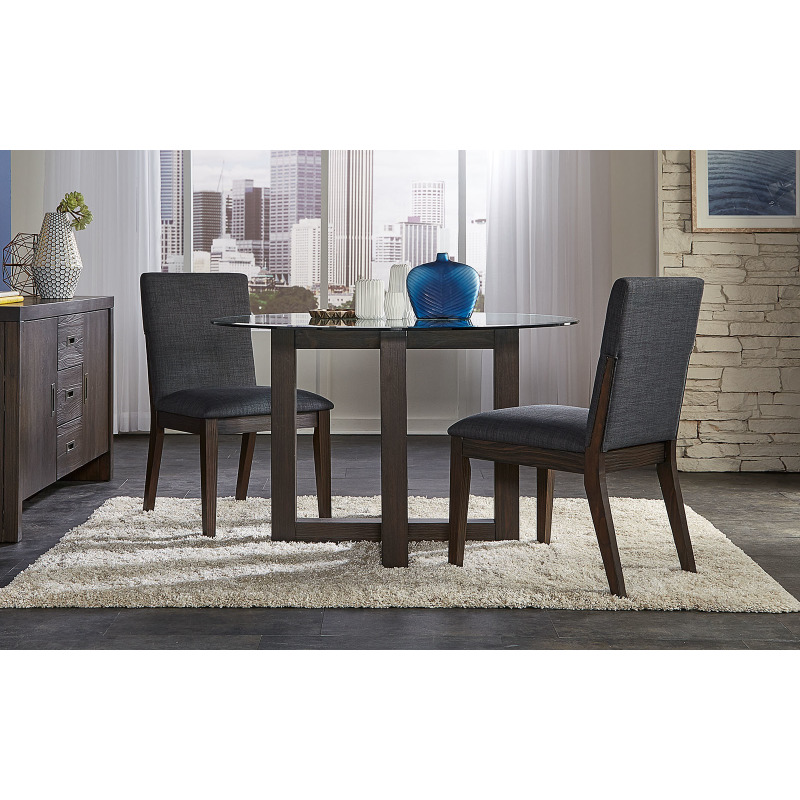 48″ ROUND GLASS TABLE