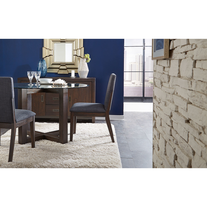48″ ROUND GLASS TABLE