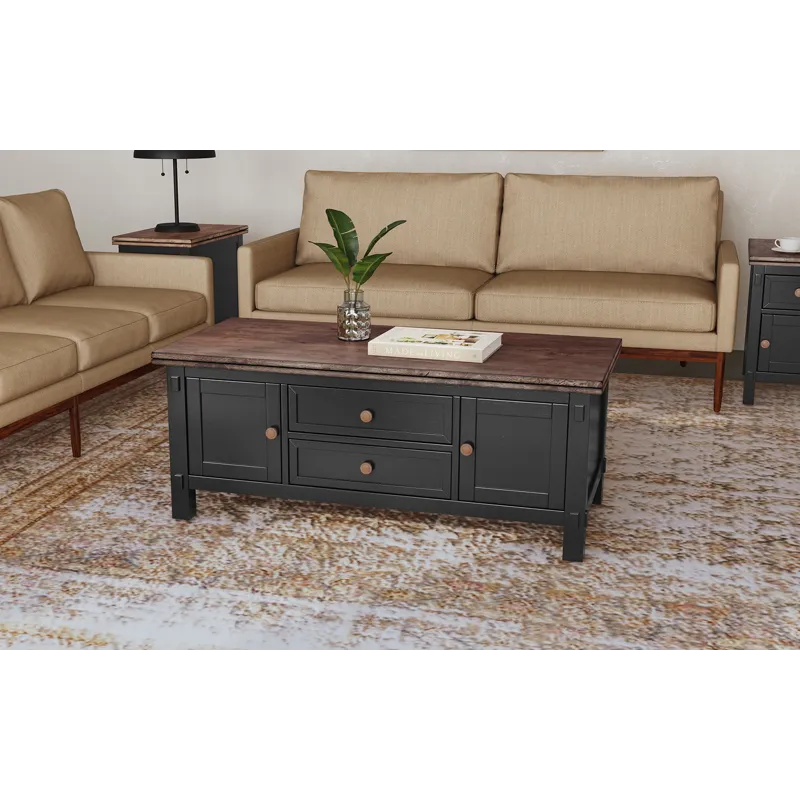 Stormy Ridge Occasional Coffee Table W/ Casters