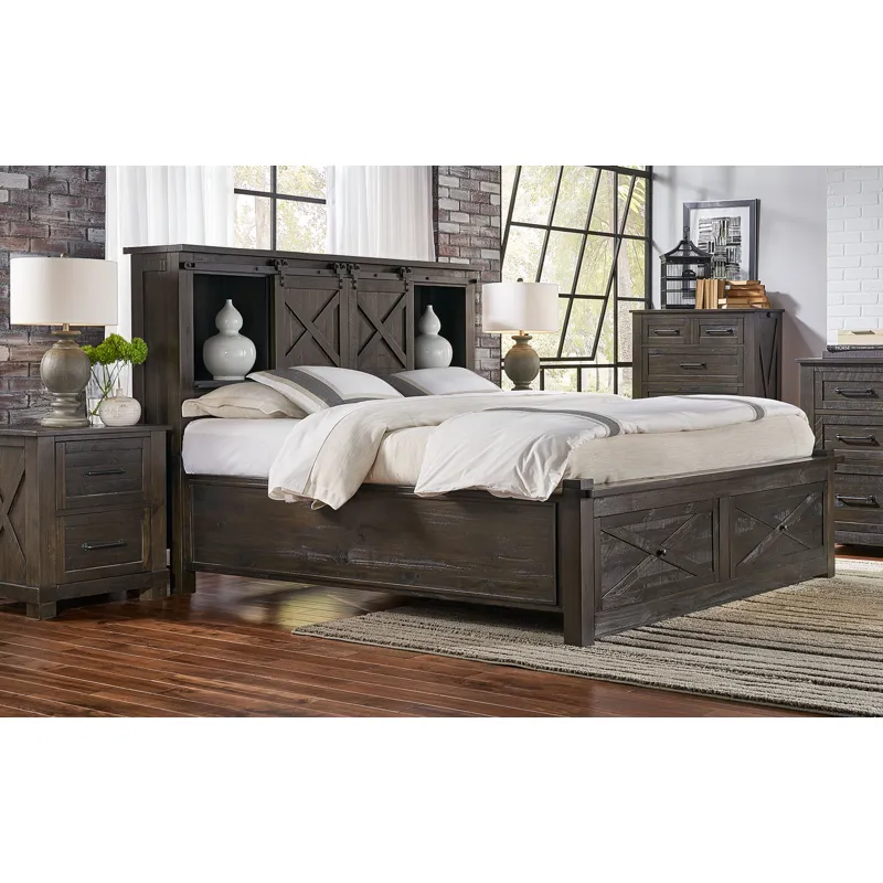 Cal-King Storage Headboard W/ Storage Footboard