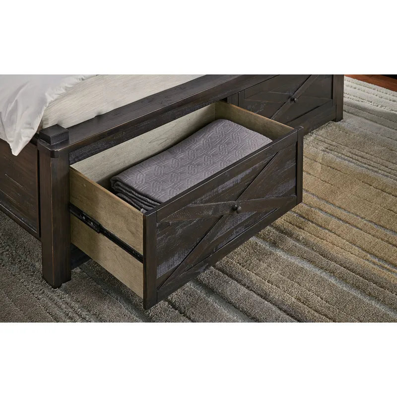 Cal-King Storage Headboard W/ Storage Footboard