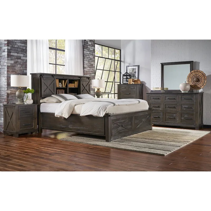 Cal-King Storage Headboard W/ Storage Footboard
