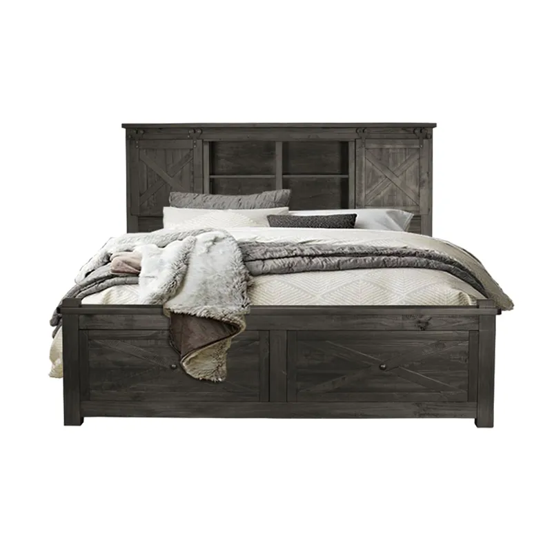 Cal-King Storage Headboard W/ Storage Footboard