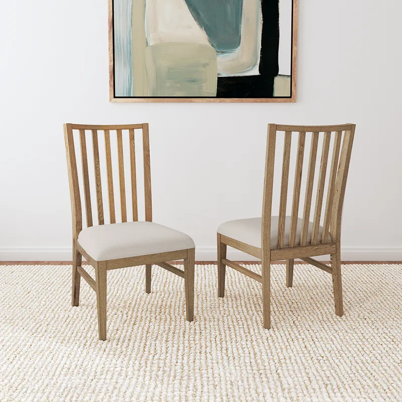 Weston Dining Slatback Chair - Uph Seat