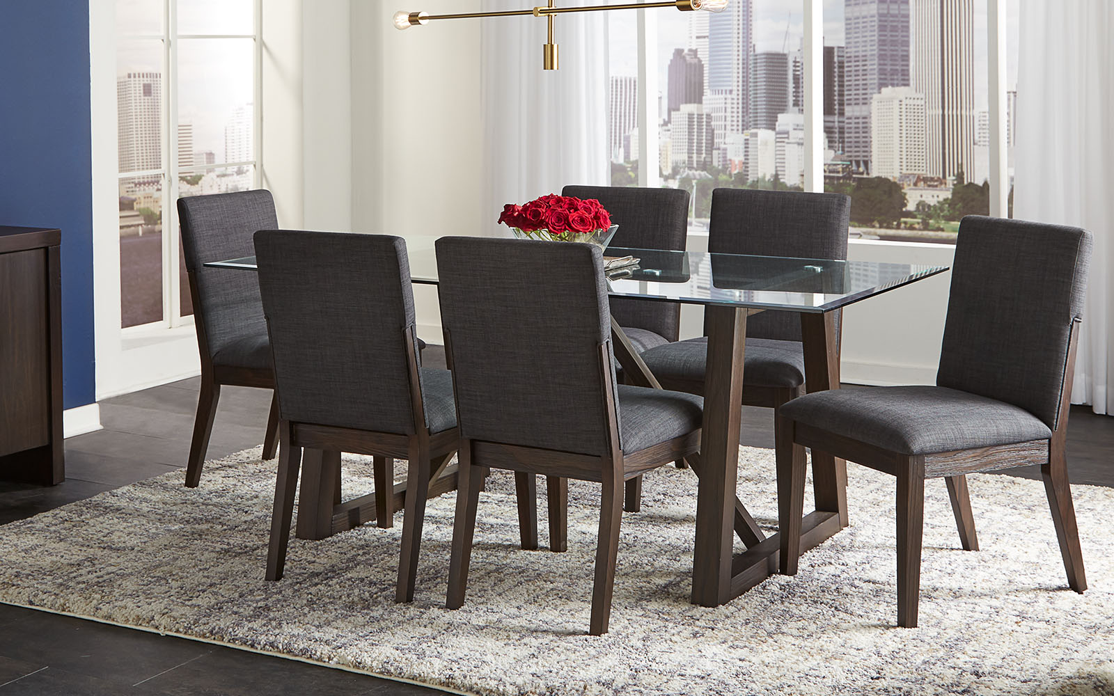 Palm Canyon Trestle Table W/72 Glass Top PAMCR6320 by A. America at