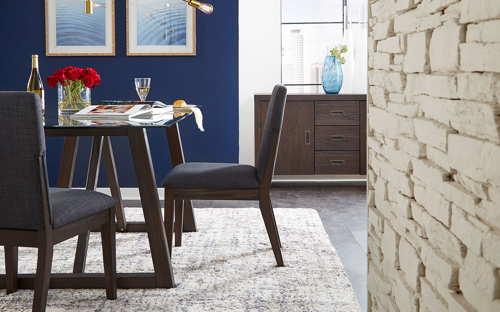 Palm Canyon Trestle Table W/72 Glass Top PAMCR6320 by A. America at