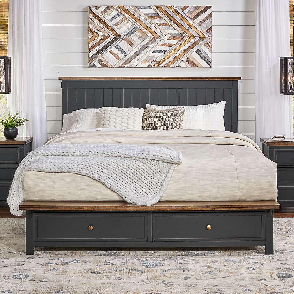 Stormy Ridge Cal King Storage Bed STOBL5231 by A. America at Bruce
