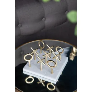 Marble &amp; Gold Tic Tac Toe