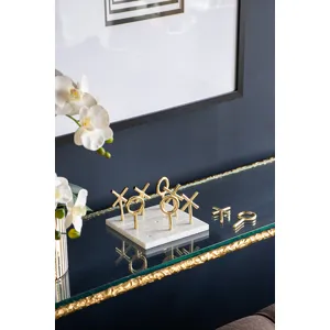 Marble &amp; Gold Tic Tac Toe