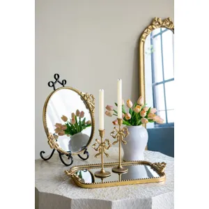 Ornate Gold Mirror Tray