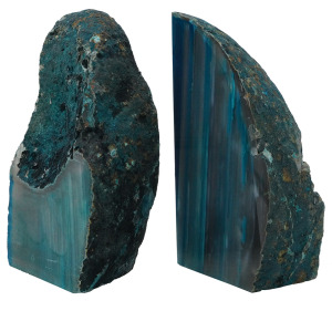 BLUE AGATE BOOKEND