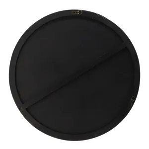 Gold Wooden Circle Accent Mirror