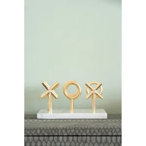 Marble &amp; Gold Tic Tac Toe