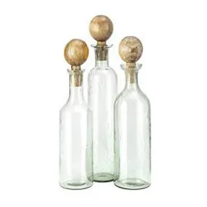 Umbria Glass Bottles - Set of 3