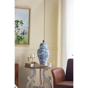 Blue &amp; White Motif Ginger Jar