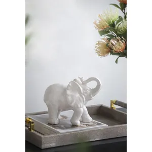White Trumpeting Elephant