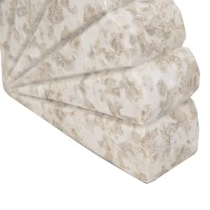 Cream Marble Fan Bookend