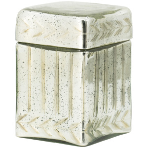 6.5'' SILVER GLASS BOX