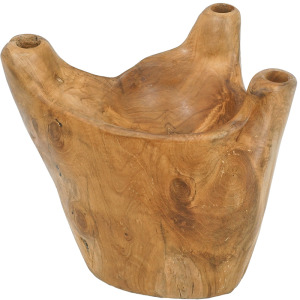 Wooden Planter & Candle Holder