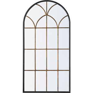 BLACK & GOLD ARCHED MIRROR