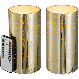 GOLD LED 3PC CANDLE SET