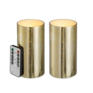 GOLD LED 3PC CANDLE SET