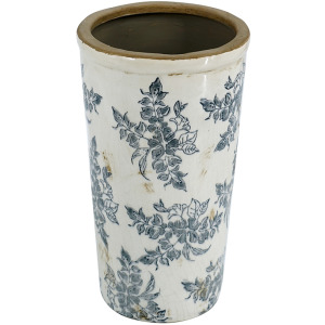 BLUE FLORAL VASE