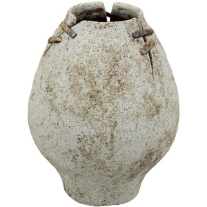 WIRE STICHED CERMAIC AGED VASE