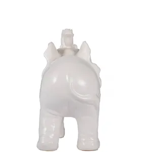 White Trumpeting Elephant