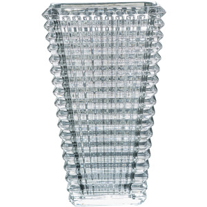 GLASS SQ PYRAMID VASE