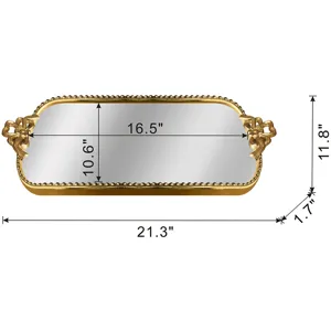Ornate Gold Mirror Tray