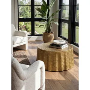 Gold Textured Coffee Table